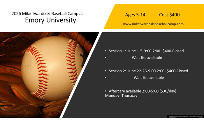 Mike Twardoski Baseball Camp 2026